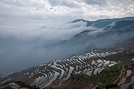 云南元江那诺乡观音山梯田