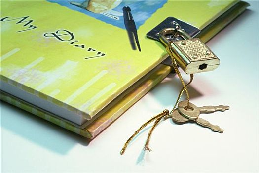 日记,锁,钥匙