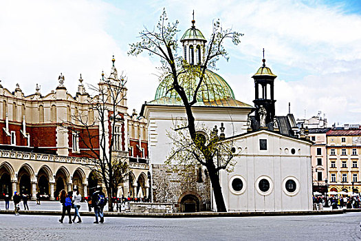 波兰,市场,教堂,克拉科