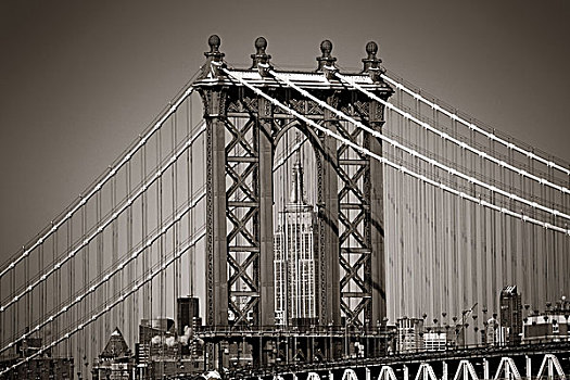 曼哈顿大桥,特写,纽约
