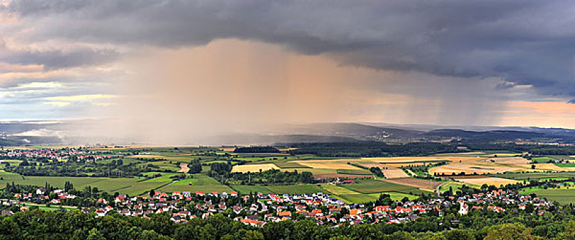 地区性,重,雨,上方,赫尔高,区域,正面,乡村,康斯坦茨,巴登符腾堡,德国,欧洲