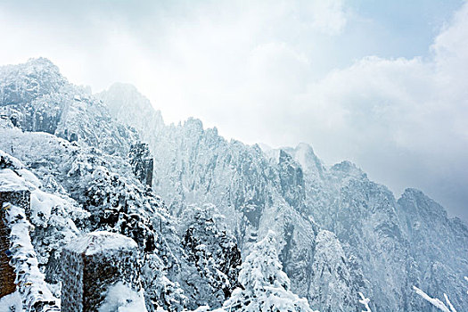 雪景,黄山