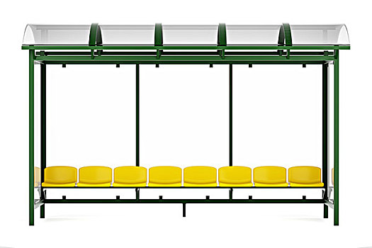 公交车站,隔绝,白色背景,背景