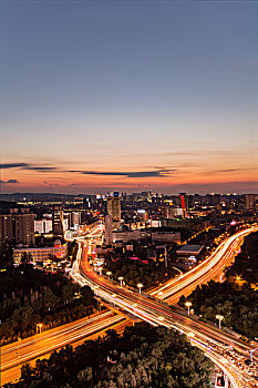 乌鲁木齐城市天际线繁华夜景