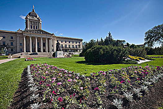 立法大楼,围绕,花园,曼尼托巴,加拿大