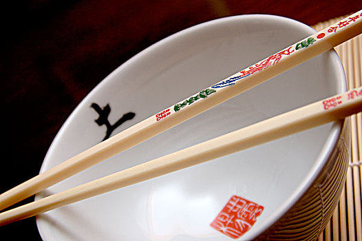 白色,碗,筷子