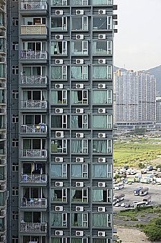 密密麻麻的住宅,香港九龙城区