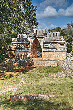 拱形,玛雅,遗址,尤卡坦半岛,墨西哥