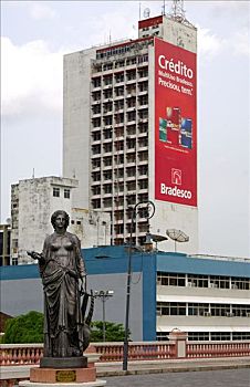 纪念建筑,缪斯女神像,音乐,诗歌,马瑙斯,巴西