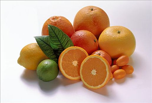 种类,柑橘,柠檬,橙色,柚子,金橘