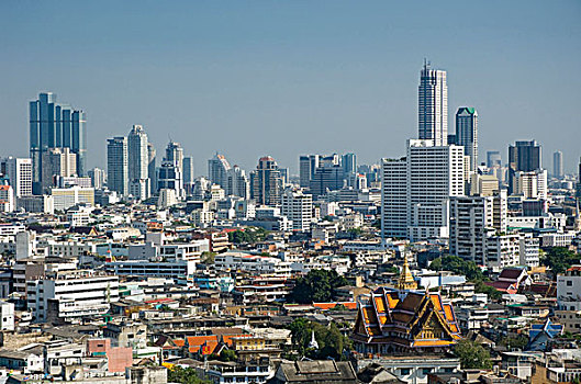 地区,全景,大都市,曼谷,泰国,亚洲