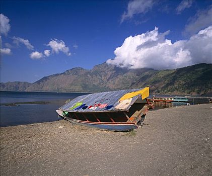 船,海滩,巴厘岛,印度尼西亚