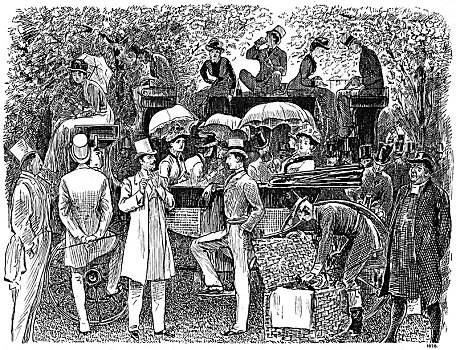 回忆,板球,地面,耙,1891年,艺术家