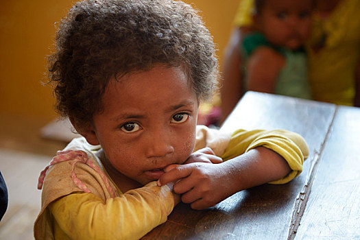 女孩,4岁,马达加斯加,非洲