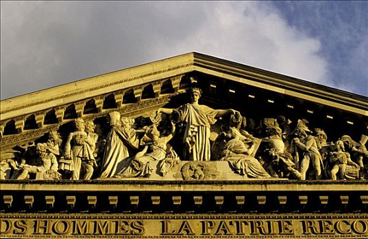 法国,巴黎,祠庙,特写