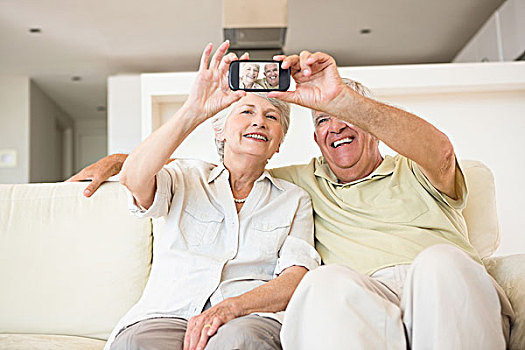 老年,夫妻,智能手机