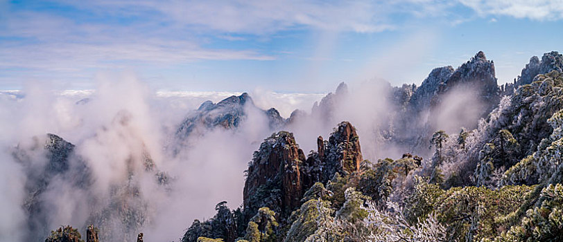 黄山冬景