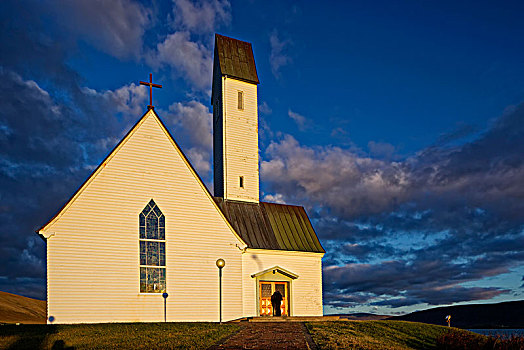 木质,教堂,冰岛,欧洲