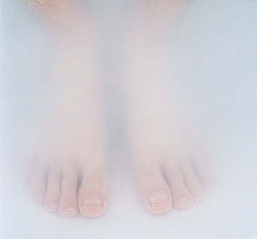 脚,奶白色,沐浴,水