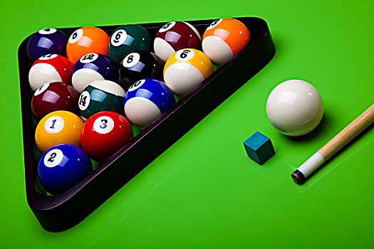 台球,球杆,绿色,桌子