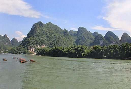 中国广西桂林阳朔漓江桂林山水景观