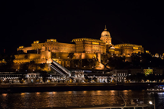 城堡,布达佩斯,匈牙利,夜晚