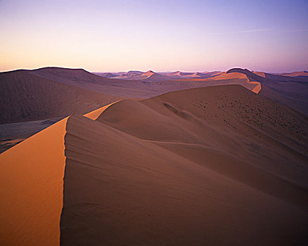 俯视,沙丘,纳米布沙漠,公园,索苏维来地区,纳米比亚,非洲