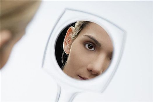 反射,年轻,镜子