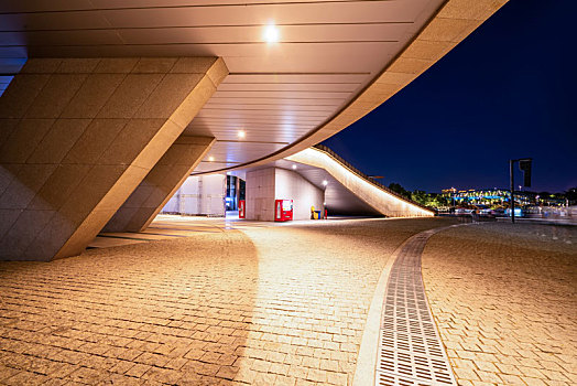 杭州建筑夜景和背景素材