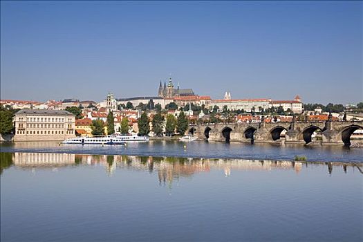 查理大桥,小,区域,布拉格,捷克共和国