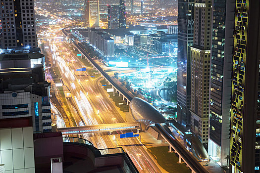 道路,迪拜,阿联酋