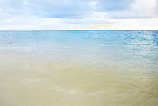 夏威夷,瓦胡岛,蓝色,清水,海滩,长时间曝光