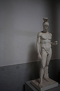 古典,雕塑,希腊人,军人