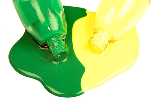 绿色,黄色,指甲油