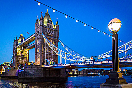 塔橋,黃昏,倫敦,英格蘭,英國