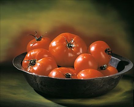 碗,成熟,西红柿