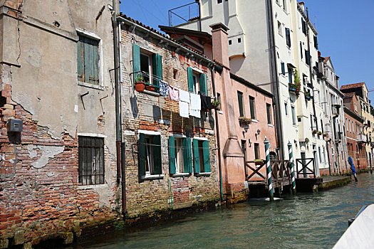 风景,运河,威尼斯,意大利