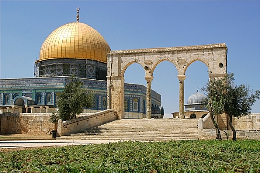 著名,圆顶,石头,清真寺,西部,耶路撒冷,以色列
