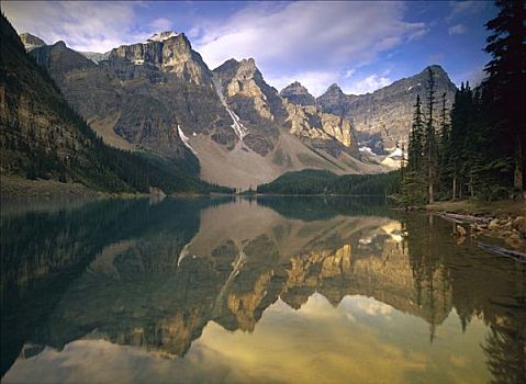 冰碛湖,班芙国家公园,艾伯塔省,加拿大