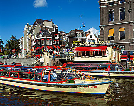 渡轮,户外,店,旅游,运河,阿姆斯特丹,荷兰