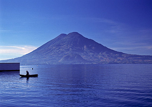 火山,湖,危地马拉