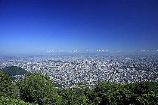 札幌,城镇,山