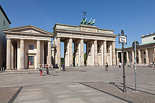 勃兰登堡门,广场,柏林,德国,欧洲