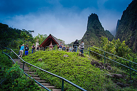 针,伊奥山谷,纪念建筑,毛伊岛,夏威夷,美国