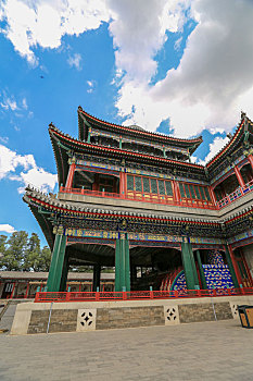 北京皇家园林颐和园德和园大戏楼
