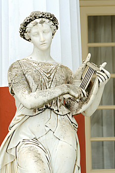 雕塑,缪斯女神像,露台,公主,宫殿,科孚岛,舞蹈,生动,歌舞