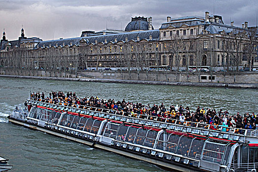 法国,巴黎,游船,塞纳河
