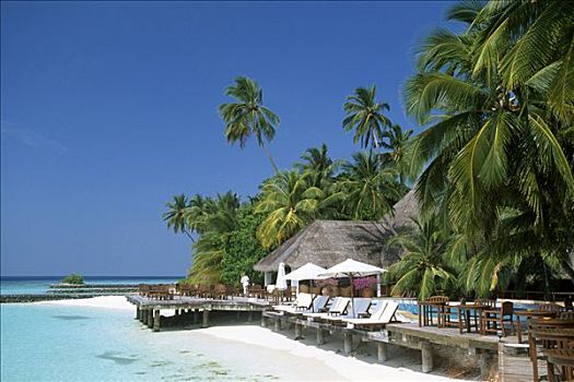 海滩,度假酒店,北方,环礁,马尔代夫,印度洋