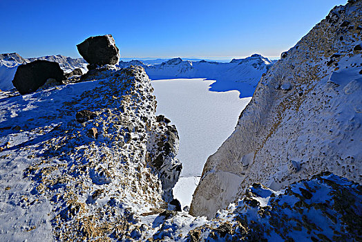 冰雪长白山天池