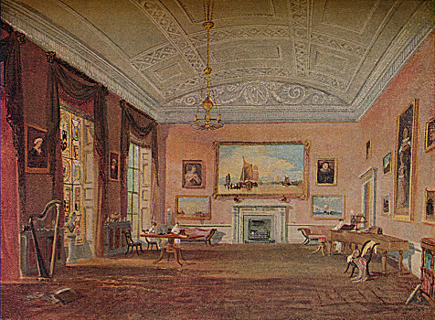 客厅,1818年,艺术家